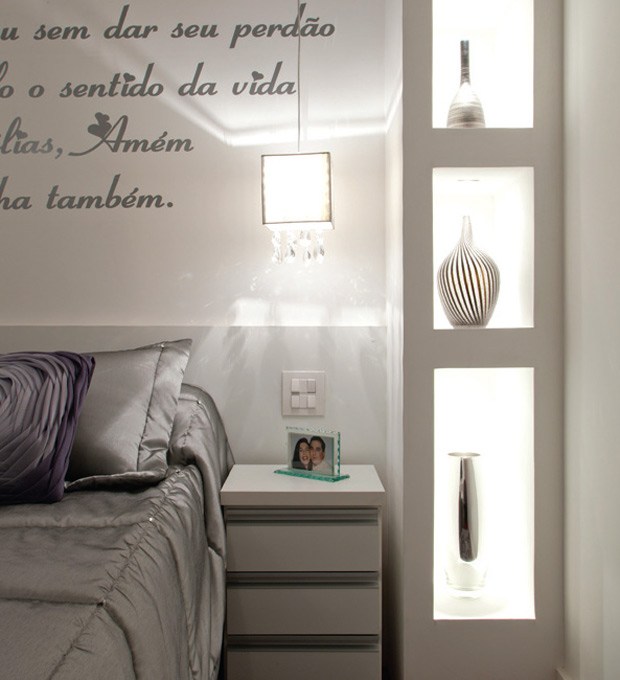 Prateleiras, nichos e bancadas feitas com placas de gesso