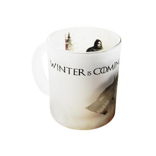 A caneca Game Of Thrones Winter Is Coming Vidro custa R$ 32 nas Lojas Americanas.