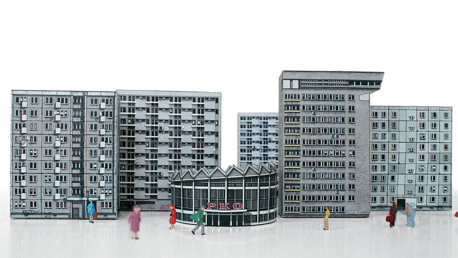 Arquitetura modernista da polônia é reproduzida em miniaturas