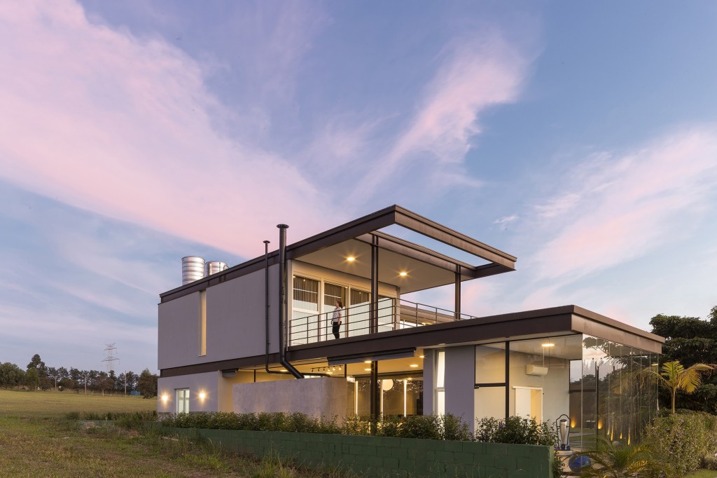 Estrutura de casa em Cabreúva é 100% composta por metal