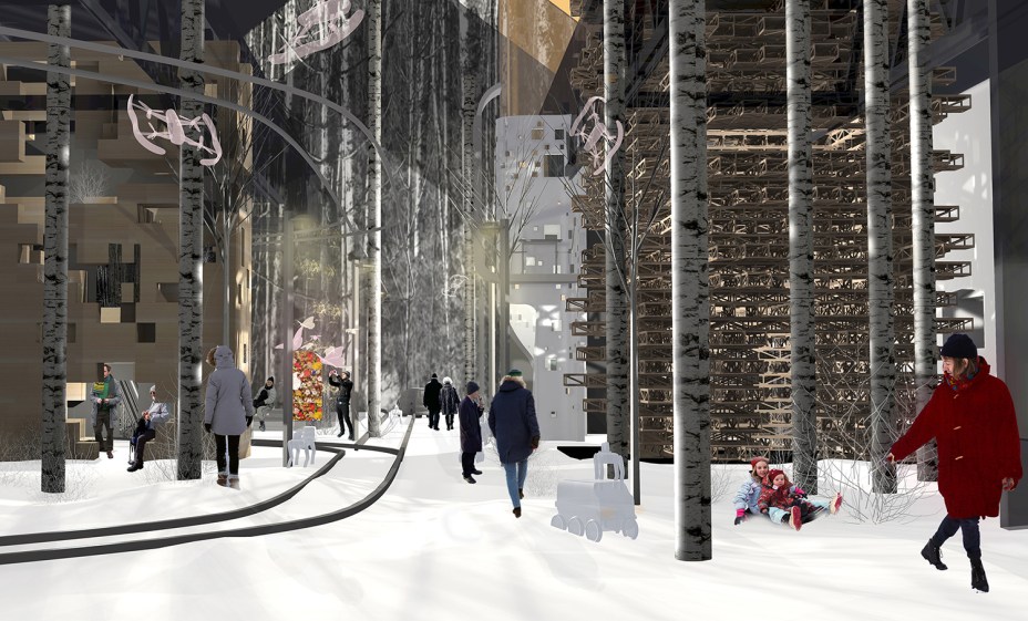 A principal exibição é a organizada pela curadora, que traz trabalhos de escritórios do mundo todo Este é o projeto do escritório <span style="font-weight:400;">Barnaby Gunning Studio & Yael Reisner Studio, do Reino Unido.</span> A principal exibição é a organizada pela curadora, que traz trabalhos de escritórios do mundo todo Este é o projeto do escritório <span style="font-weight:400;">Barnaby Gunning Studio & Yael Reisner Studio, do Reino Unido.</span>