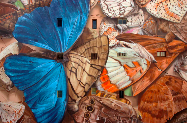 Empenas de prédios são transformadas em murais hiper-realistas