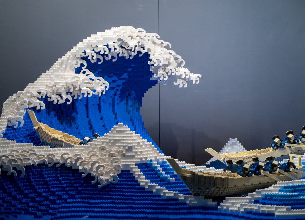 50 mil peças Lego foram utilizadas para montar A Grande Onda de Kanagawa