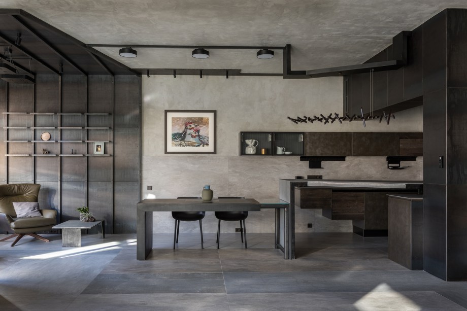 Interiores Cinza, projeto por Alexey Rozenberg Interiores Cinza, projeto por Alexey Rozenberg