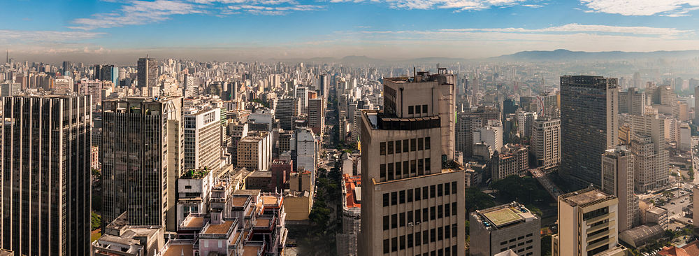 Foto panorâmica do skyline de São Paulo