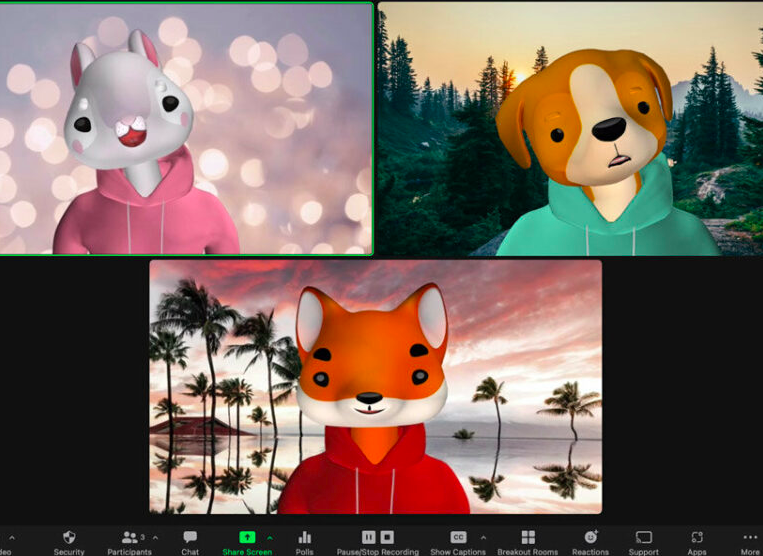 Avatares do Zoom