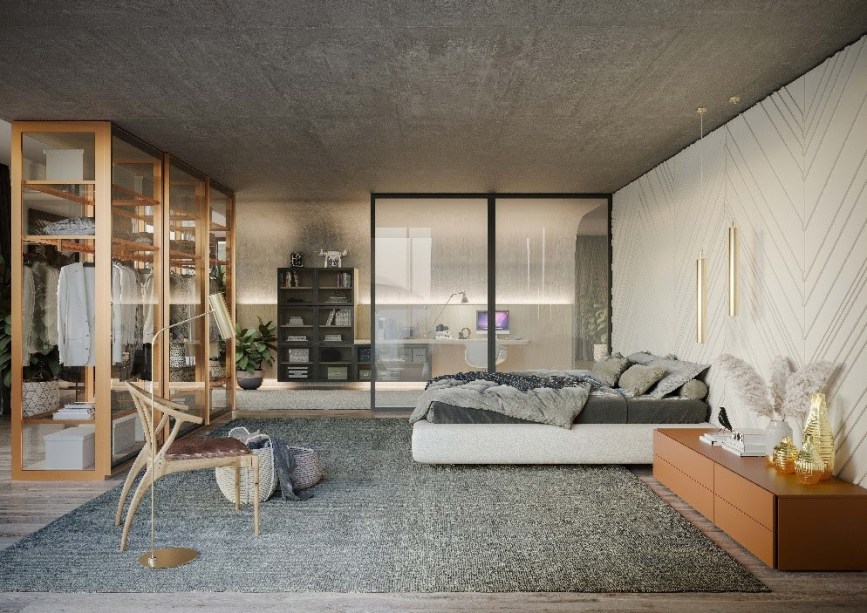 Quarto com marcenaria inteligente Bontempo Connect, da Bontempo Quarto com marcenaria inteligente Bontempo Connect, da Bontempo