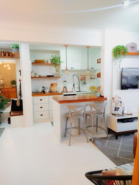 Cozinha integrada com a sala