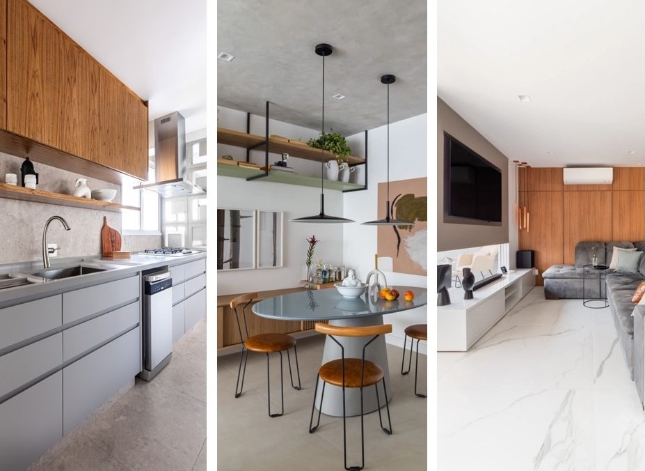 Estilo e praticidade: veja 29 ambientes com piso de porcelanato